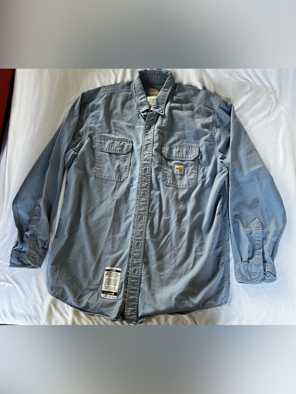 Carhartt Men's Casual Button-Down Work Shirt Jacket - Slate Blue